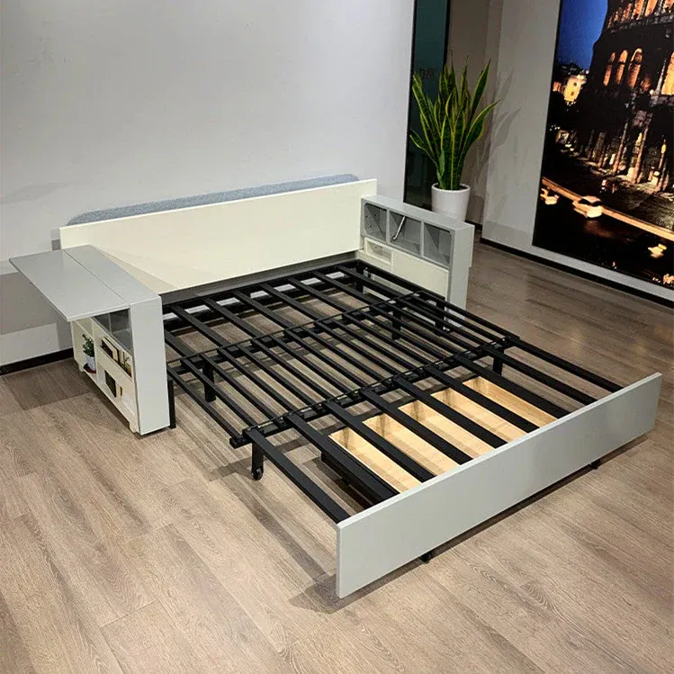 Real photo of the Spacely Versatile Sofa Bed in White & Gray