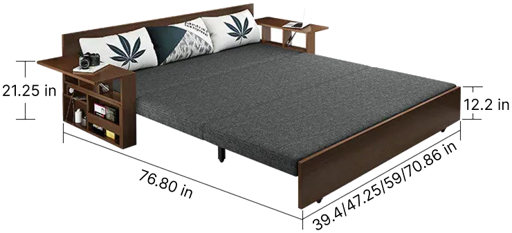 Spacely Versatile Sofa Bed measurements as a bed