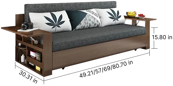 Spacely Versatile Sofa Bed measurements as a sofa